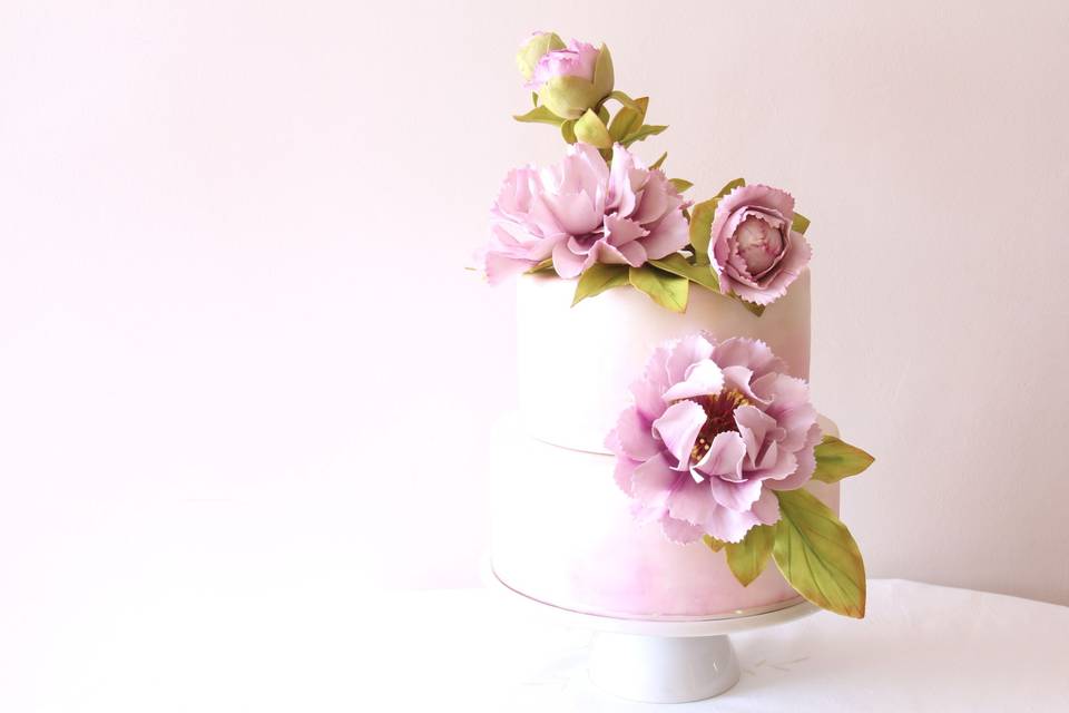 Chinese Peonies Cake