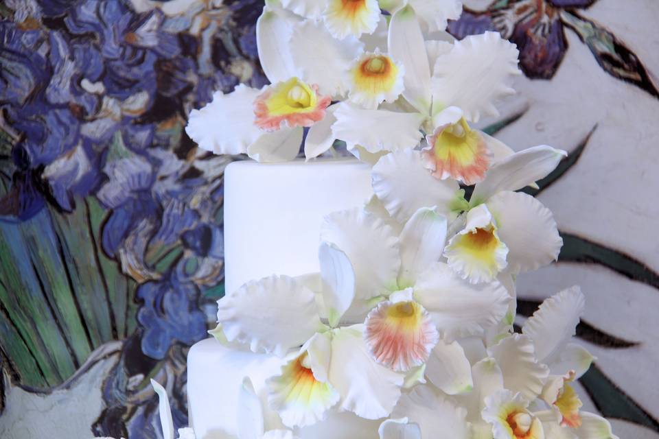 Orquid (Catleya) Wedding Cake