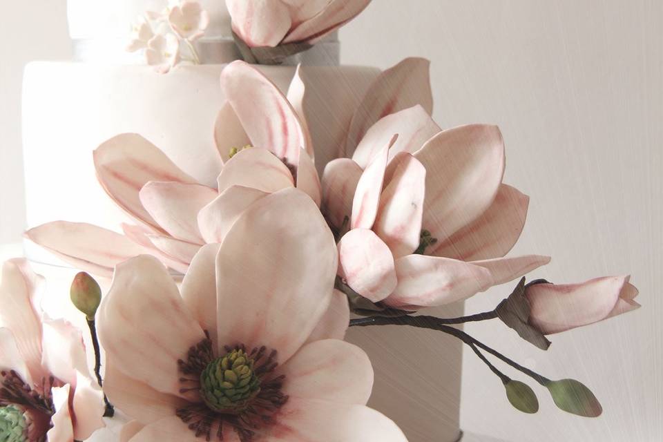 Pastel con Magnolias