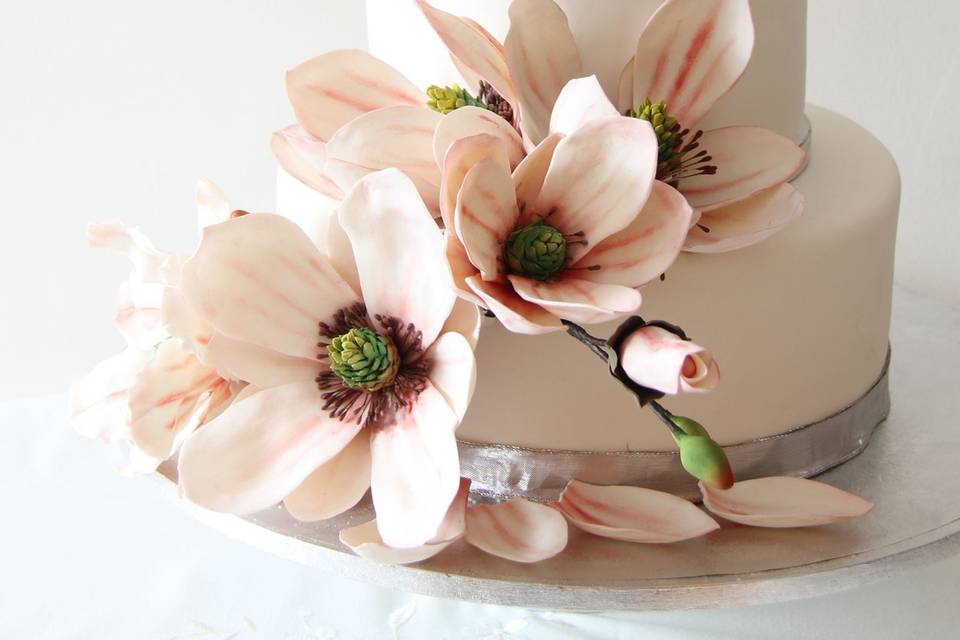 Pastel con Magnolias