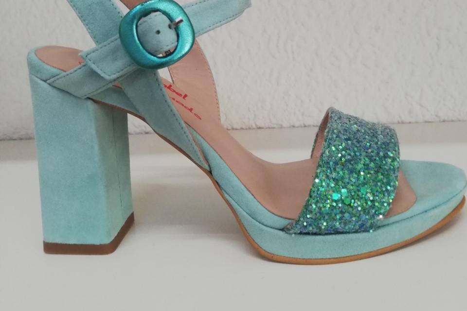 Ante mint y glitter al tono