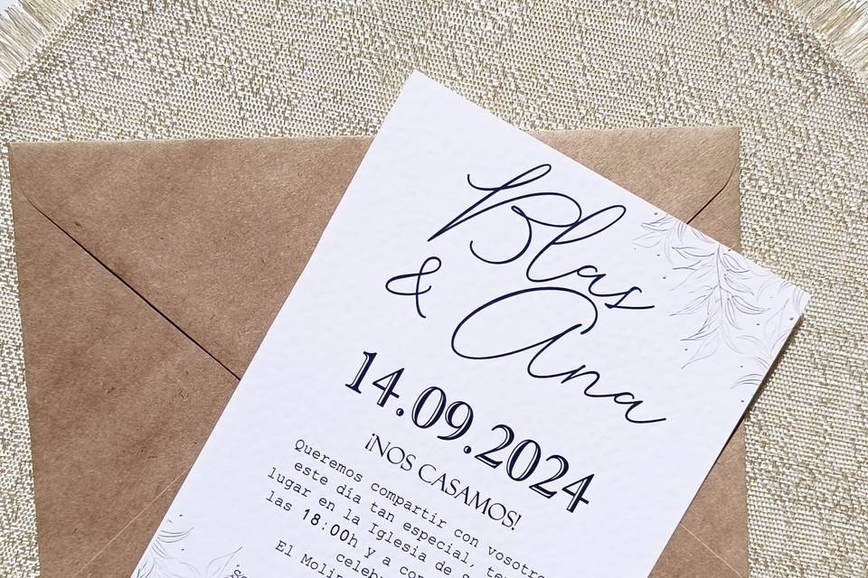 Invitación de boda