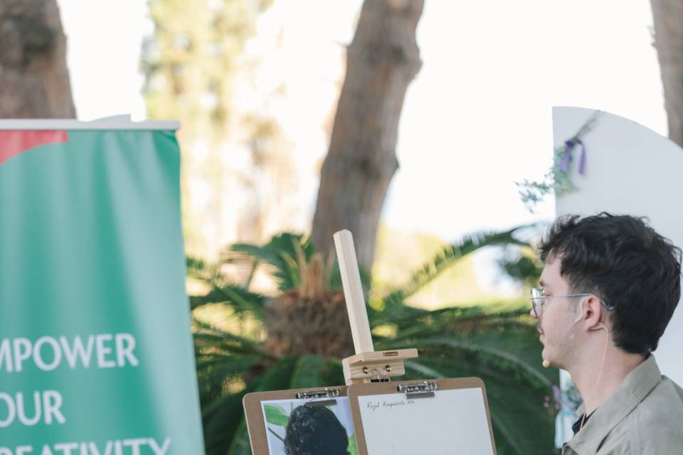 Pintando con foto de referenci