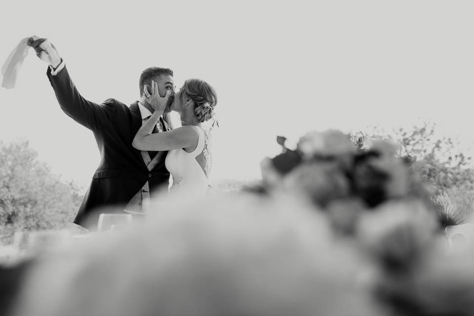 Beso durante la comida