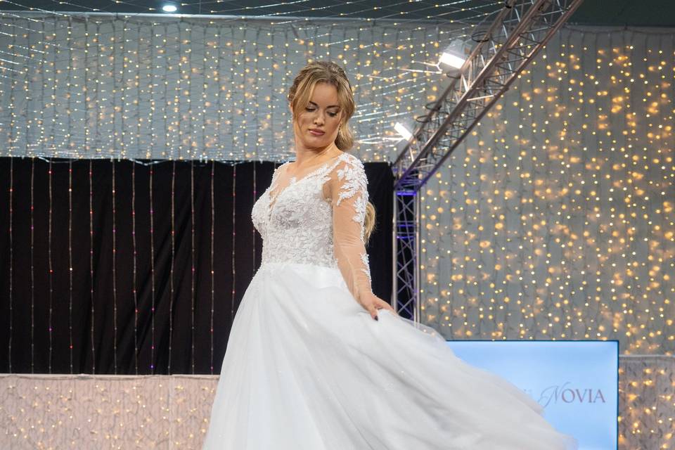 Vestido Novia Falda gasa