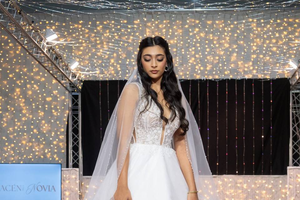 Vestido princesa con velo