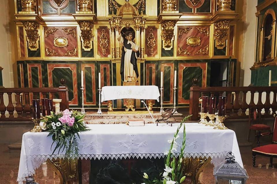Decoración altar mayor
