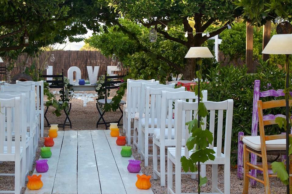 Boda en el jardín