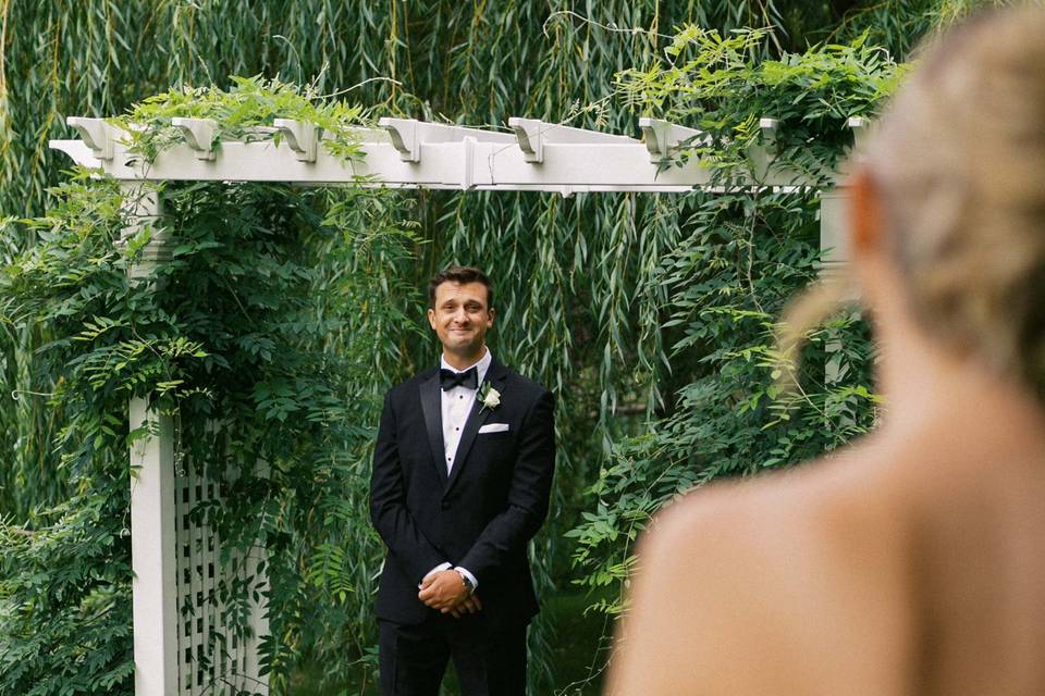 El primer vistazo del boda