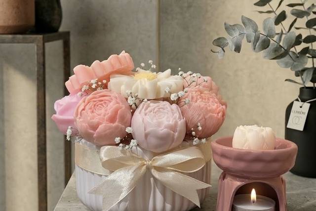 Bouquet de flores de cera