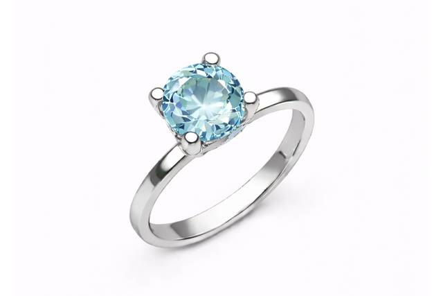Anillo aguamarina