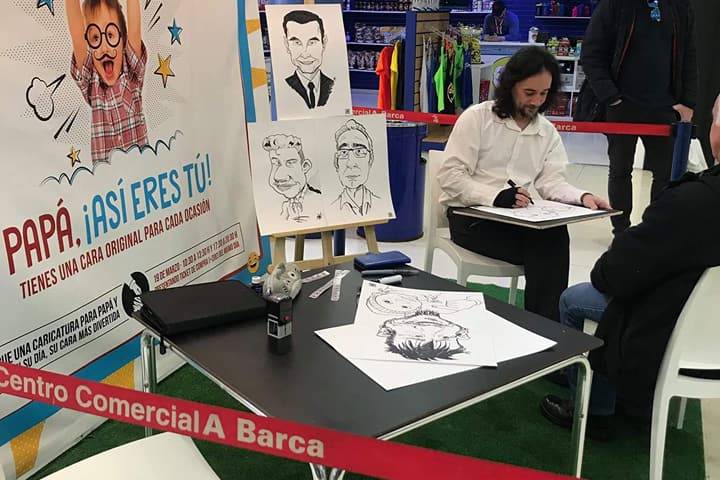 Caricaturizando en eventos