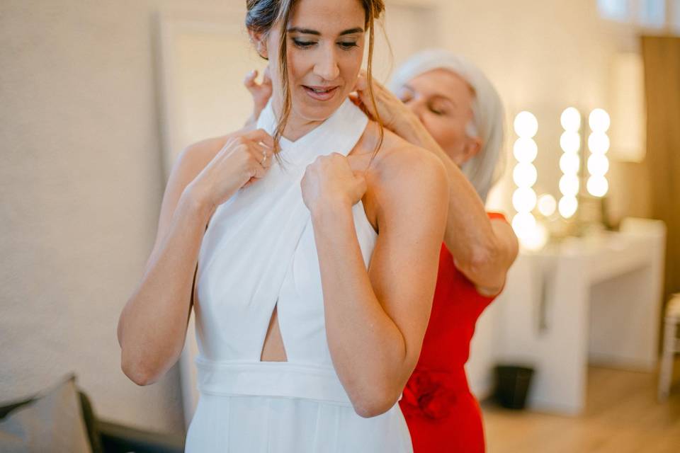 Preciosa el día de la boda