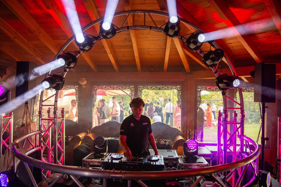 configuración dj arco de luces
