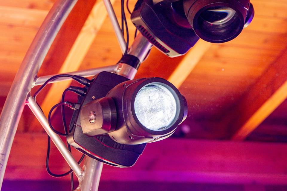 luces de escenario de cerca