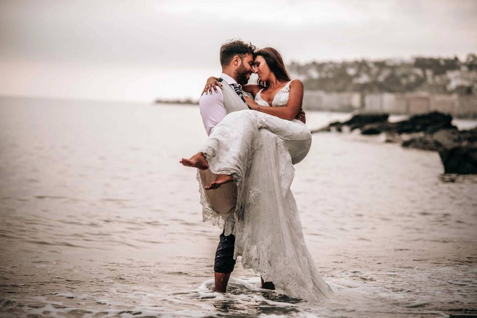 Postboda en playa