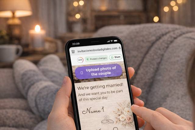 Invitación de boda digital