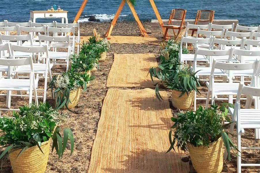 Ceremonia civil en la costa