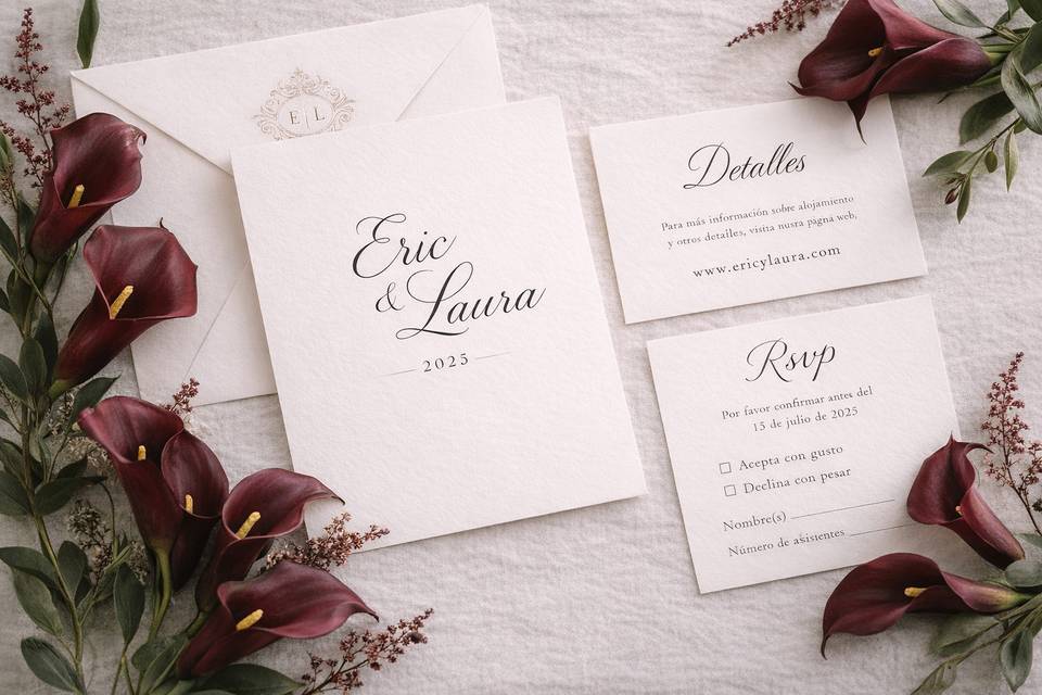 Invitaciones Eric y Laura