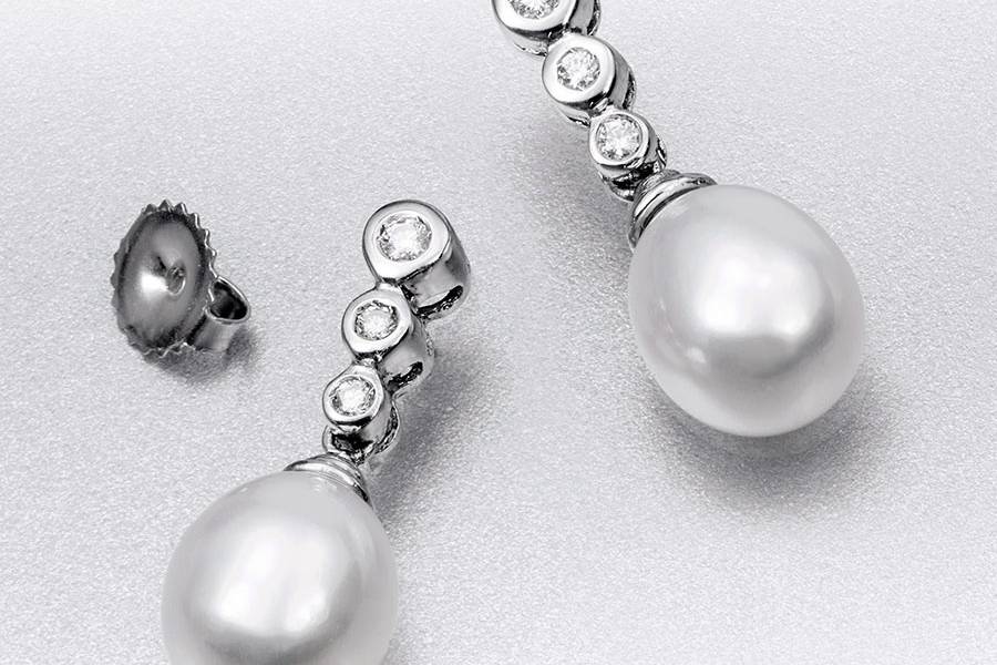 Pendientes de perlas novia