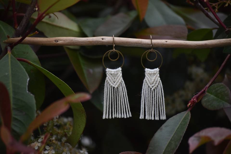 Pendientes macramé