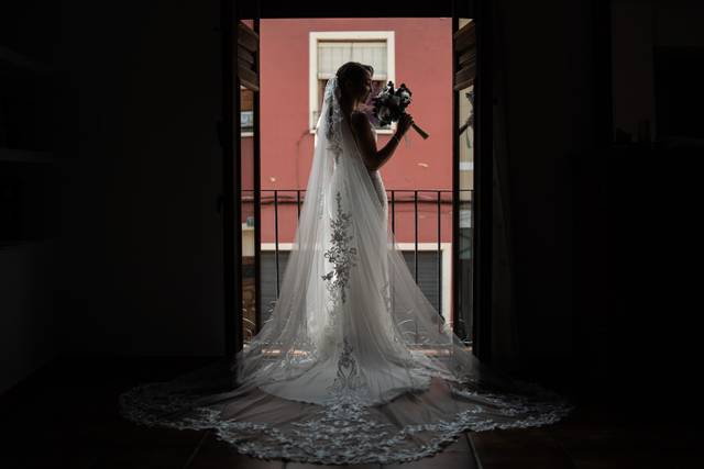 Novia elegante estilo fine art