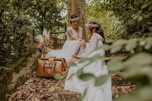 Sesión de boda en el bosque