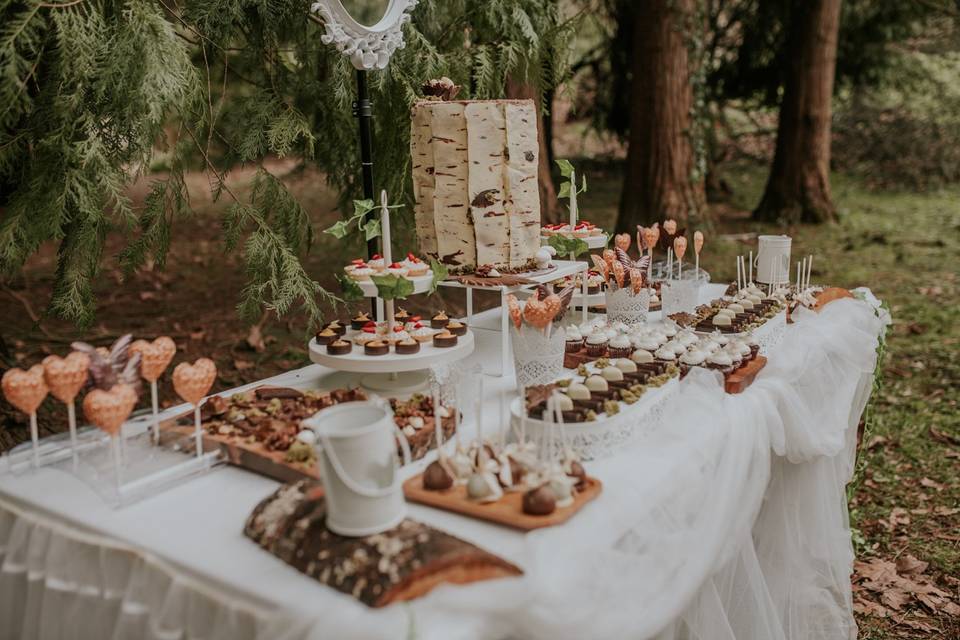 Candy bar en el bosque