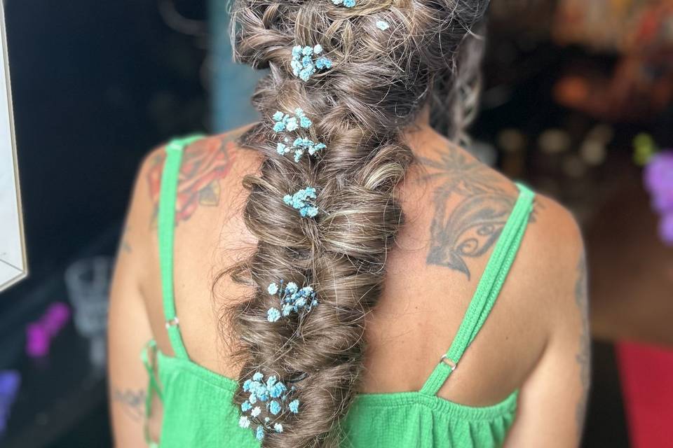 Trenza con extensiones