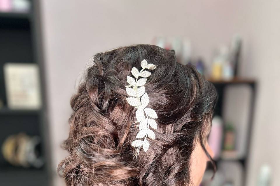 Recogido con postizo novia
