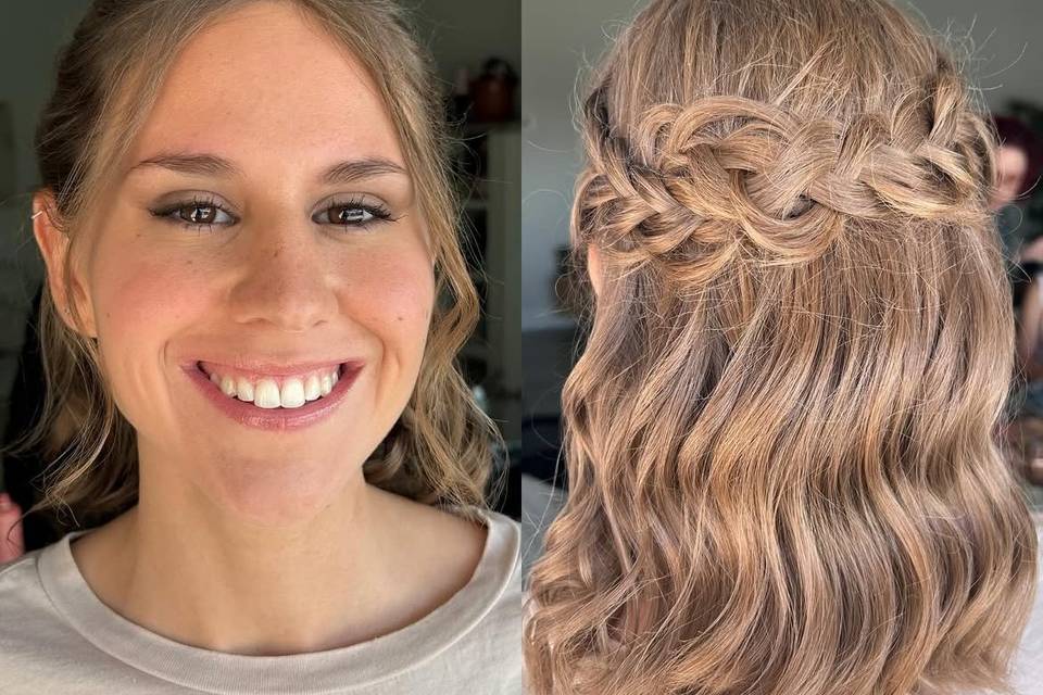 Peinado ondas con trenza