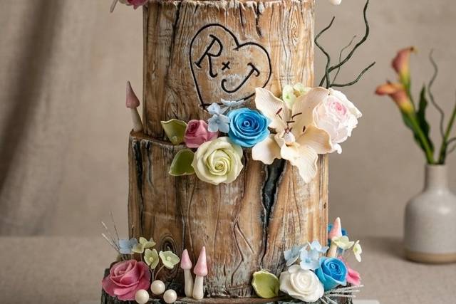 La tarta de boda indu