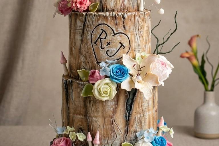 La tarta de boda indu