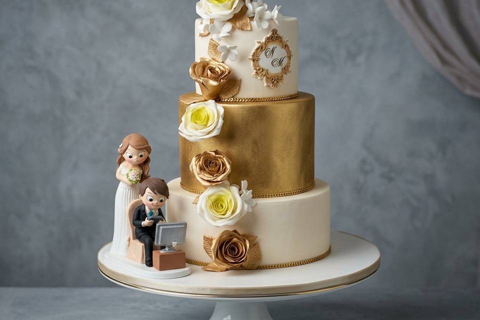 Tarta de boda divertida 3D