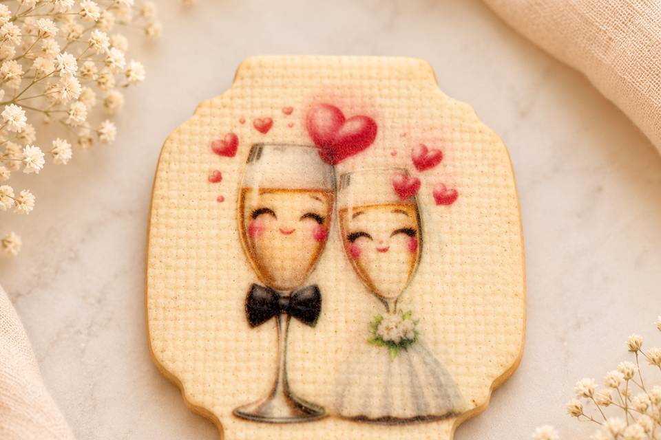 Galleta Romántica Corazones Un