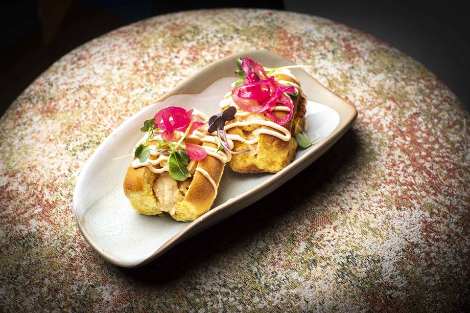 Brioche de calamares fritos