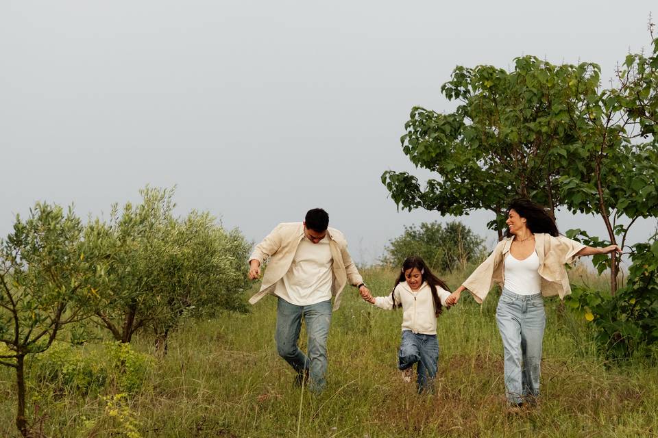Familia en el campo