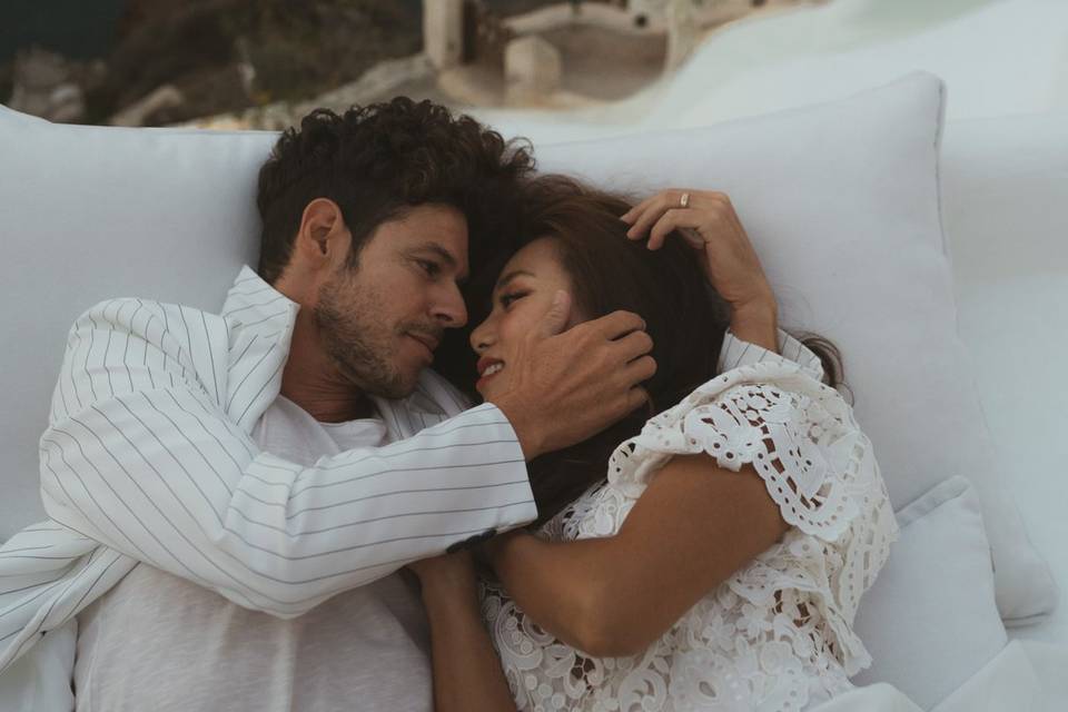 Elopement en Santorini, Grecia