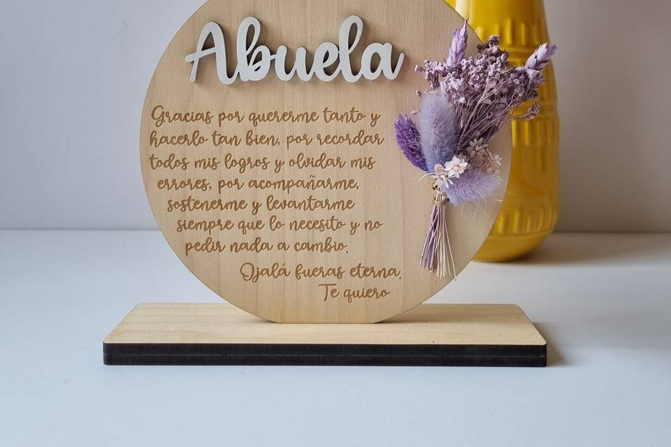 Regalo agradecimiento abuela
