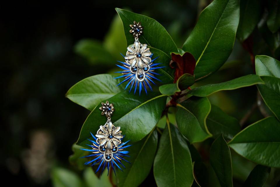 Pendientes Teseida Azul