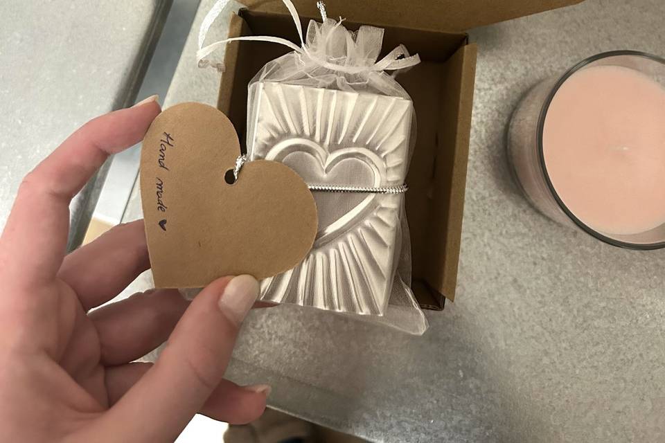 Modelo corazón plateado