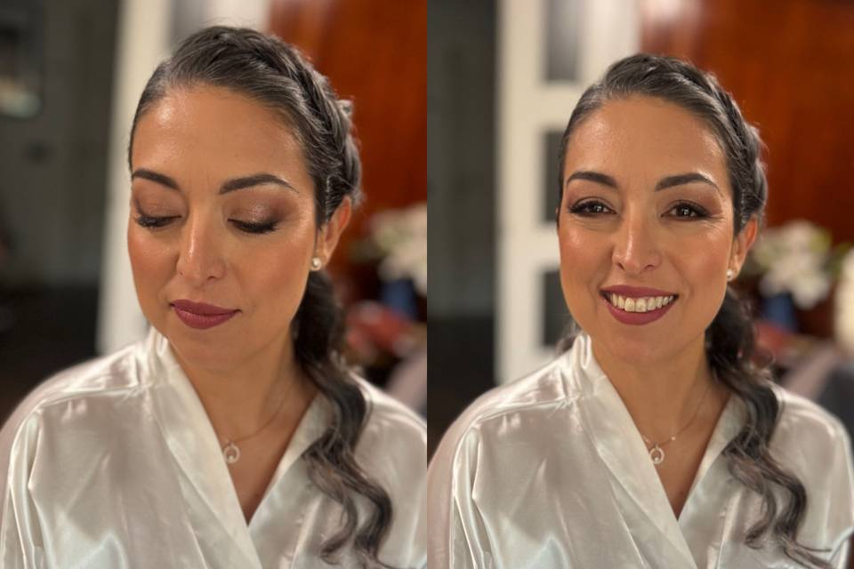 Maquillaje y peinado novia