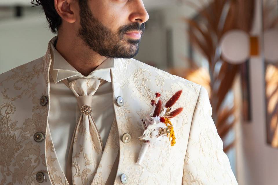 Traje en barroco dorado