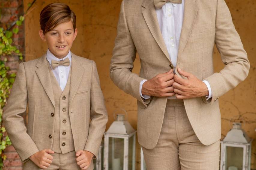 Traje en 100% lino vintage
