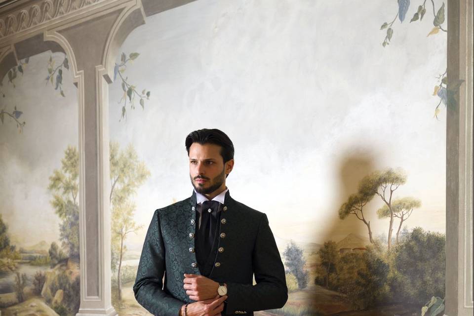 Jacquard verde elegante