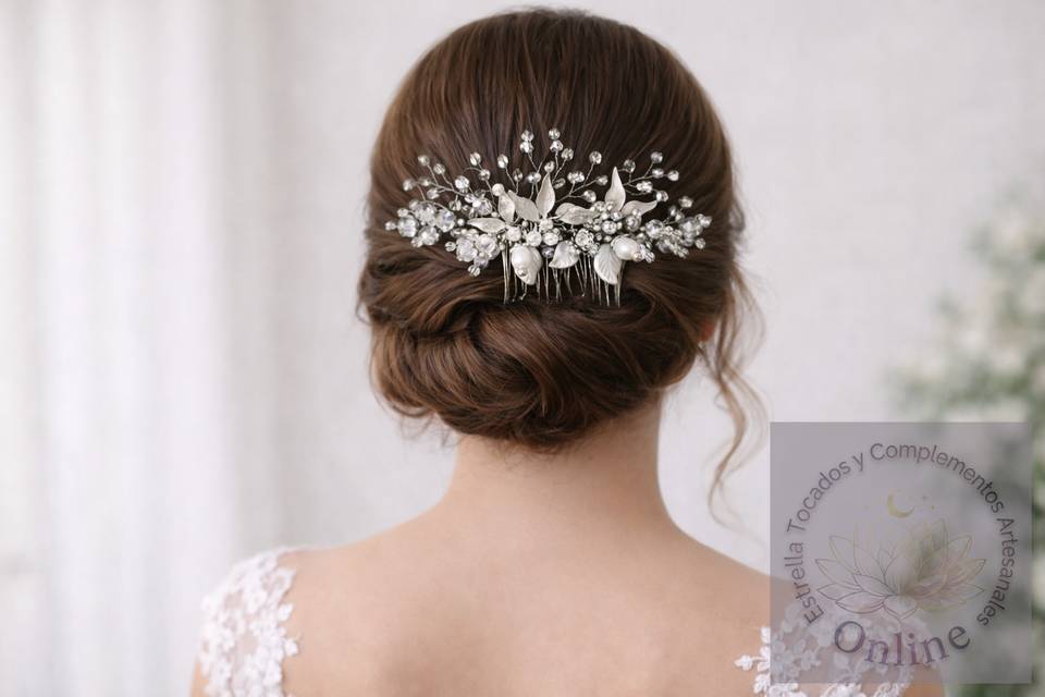 Tocado peina Novia