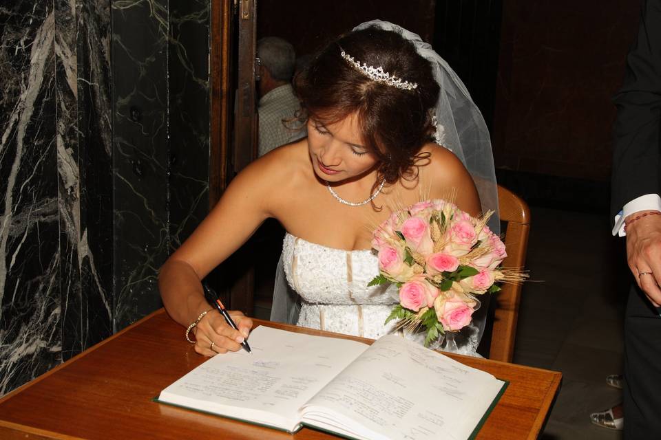 Firma de la novia