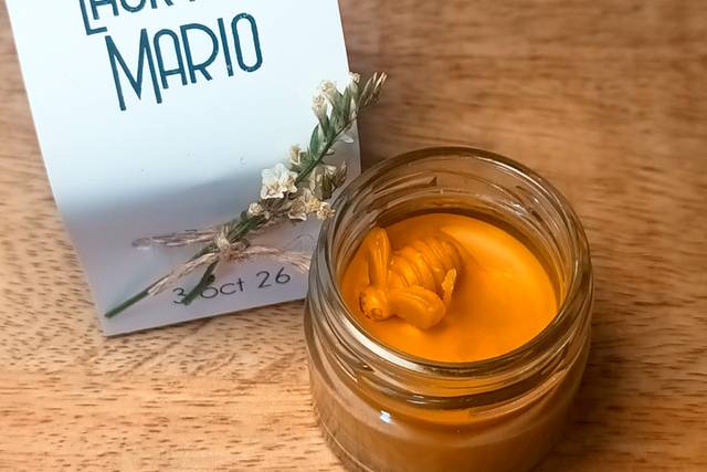 Vela aromática cera abeja