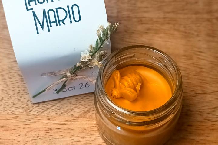 Vela aromática cera abeja