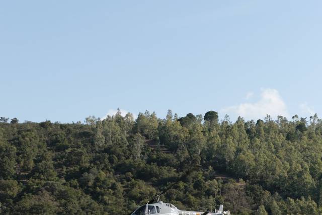 Helicóptero de la finca